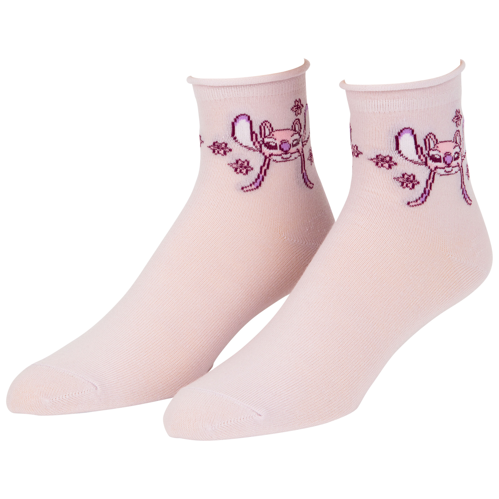 Lilo & Stitch Women's Rolled Cuff Socks 3-Pack